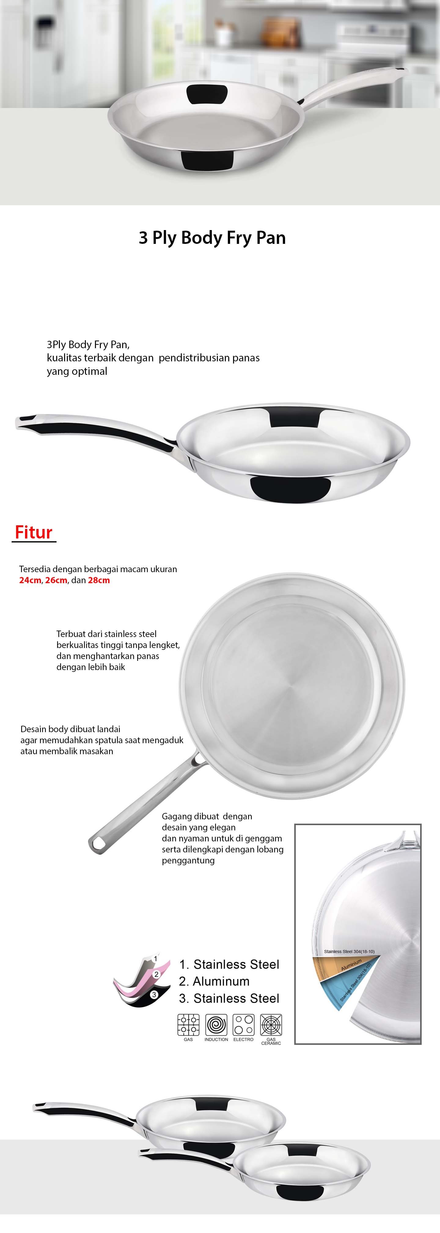 3 Ply Body Frypan